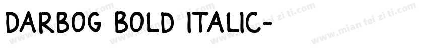Darbog Bold Italic字体转换